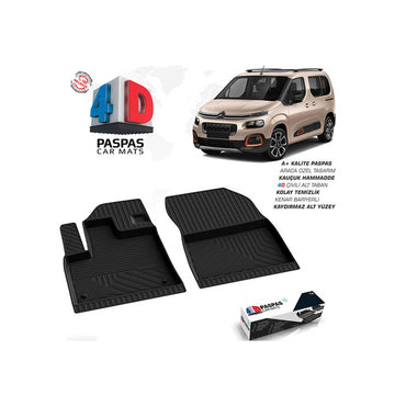 Citroen Berlingo 3 4D Paspas Siyah Ön 2 Parça 2019 ve Sonrası Modeli ve Fiyatı 3339